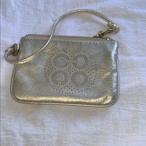 Coach Gold Wristlet